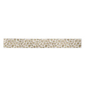 White Gold Glitz Sparkle Leopard Print Satijnen Lint (Voorkant)