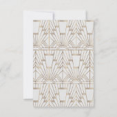 White Gold Great Gatsby Art Deco 1920s RSVP (Achterkant)