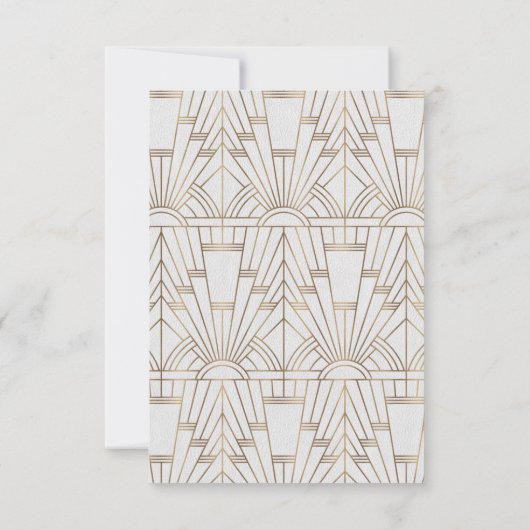 White Gold Great Gatsby Art Deco 1920s RSVP (Achterkant)