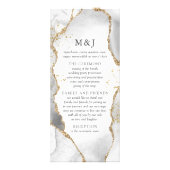 White, Gold & Grey Mist Agate Program Reclamekaart (Voorkant)