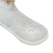 White Gold Grey Monogram Name Marble Snijplank (Hoek)