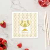White Gold  | Hanukkah | MENORAH Servet (Insitu)