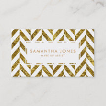 White Gold Herringbone Pattern make up Artist