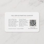 White & Gold Home Painter Business Card Visitekaartje (Achterkant)