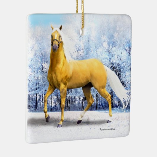 "White & Gold" Keramisch Ornament (Rechts)