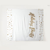 White Gold kerstcompany Holiday Backdrop Wandkleed (Voorkant (horizontaal))