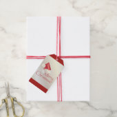 White Gold Kerstmis Cadeaulabel (Met Touw)