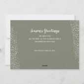 White Gold Kerstmis met zakelijke feestdag Kaart (Achterkant)