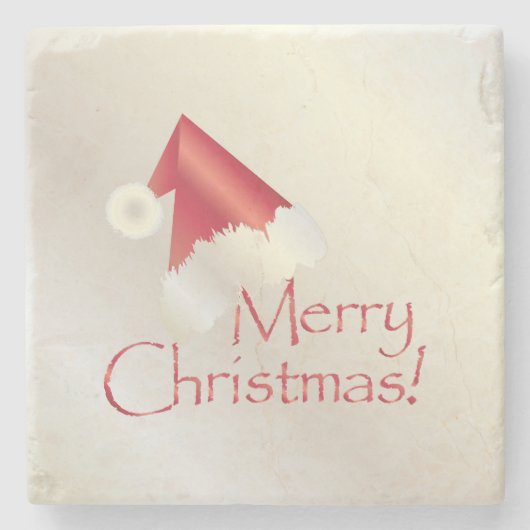 White Gold Kerstmis Stenen Onderzetter (Voorkant)