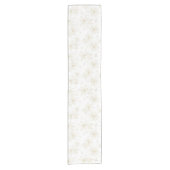 White Gold Kerstpoinsettia Short Table Runner Korte Tafelloper (Voorkant)