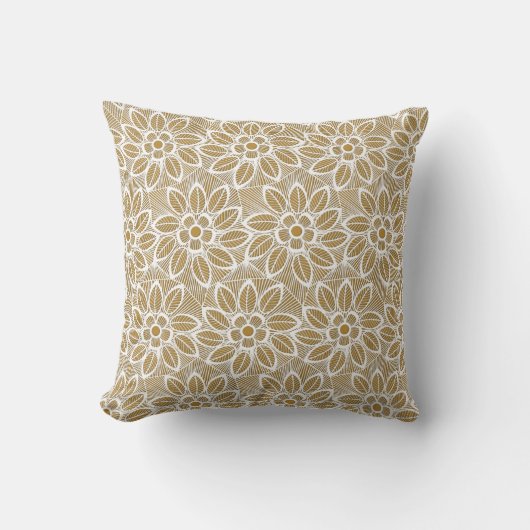 WHITE GOLD LACE DOUBLESIED Cushion Kussen (Voorkant)