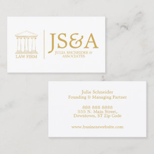 White Gold Law Firm Klassiek Visitekaartje