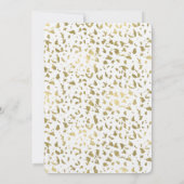 White Gold Leopard Animal verjaardag Kaart (Achterkant)