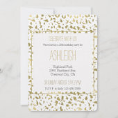 White Gold Leopard Animal verjaardag Kaart (Voorkant)