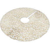 White Gold Leopard Print Kerstboom Rok (Gekanteld)