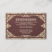White Gold Lijst op Donkere lederen textuur Visitekaartje (Voorkant)