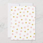 White Gold Little Pumpkin Baby Showuitnodigingen Kaart (Achterkant)