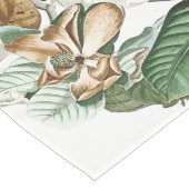 White Gold Magnolia Flower Blossom Table Runner Lange Tafelloper (Hoek)