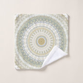 White Gold Mandala Bad Handdoek (Wasdoekje)