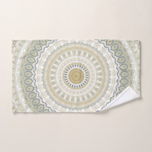 White Gold Mandala Bad Handdoek (Handdoek)