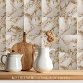 White Gold Marble Glitter ID1171a Tegeltje