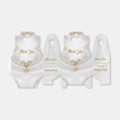 White Gold Marble Hartelijk dank Bedankdoosjes (Uitgevouwen)