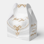 White Gold Marble Hartelijk dank Bedankdoosjes (Voorkant Zijde)