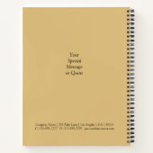 White & Gold Marble, Logo, Bus.Name Website Promo Notitieboek (Achterkant)