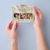 White Gold Marble Makeup Artist Foto Elegant Flye Flyer (Hand)