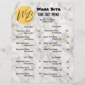 White Gold Marble Restaurant Afsluiten Menu QR-cod (Voorkant)