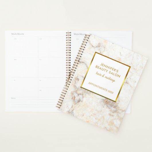 White gold marmer professionele afspraak Planner (Display)