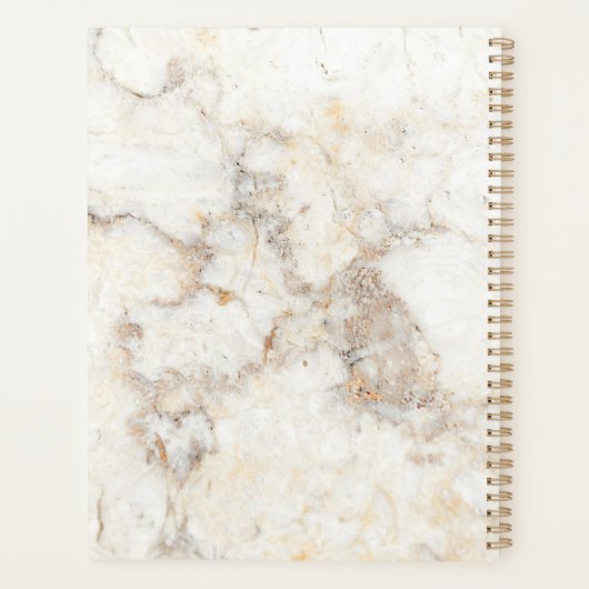 White gold marmer professionele afspraak Planner (Achterkant)