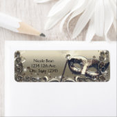 White Gold Masquerade Masker Masker Elegant Ball P Etiket (Insitu)