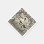 White Gold Masquerade Masker Masker Elegant Ball P Servet (Hoek)