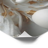 White & Gold “Merry Christmas” Poster (Hoek)