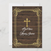 White & Gold Mexican Charro baptisme & 3rd Birthda Kaart (Achterkant)