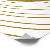 White & Gold Modern Arch Wedding Seding Chart Poster (Hoek)