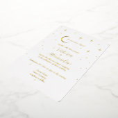 White Gold Modern Minimal Celestial Folie Uitnodiging (Gedraaid)