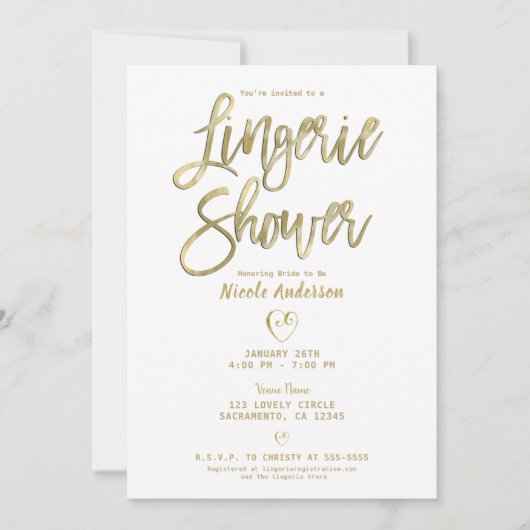 White & Gold Modern Minimale grafische vormgeving Kaart (Voorkant)