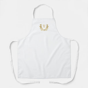 White Gold Monogram Elegant Chic Fancy Schort