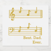 WHITE GOLD MUSIC LOVER MERKT DE BESTE DAG NOOIT BE SPARKLING WIJNETIKET (Enkel label)