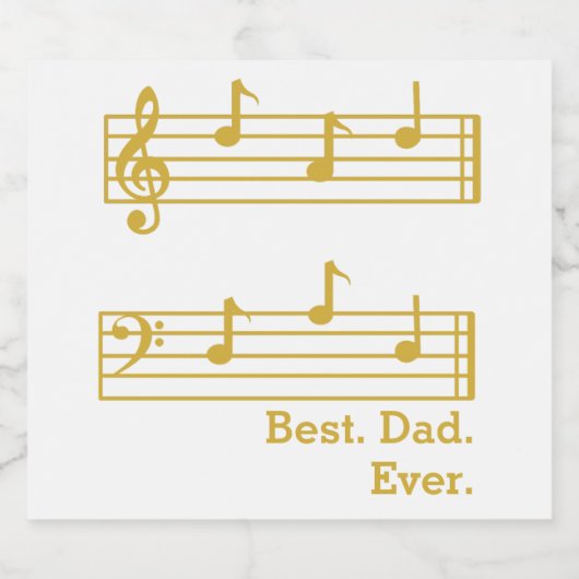 WHITE GOLD MUSIC LOVER MERKT DE BESTE DAG NOOIT BE SPARKLING WIJNETIKET (Enkel label)