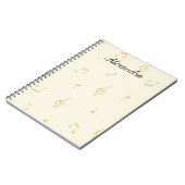 White Gold Music Notes   Notitieboek (Linkerzijde)