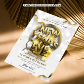 White & Gold New Year's Eve Club Party Flyer