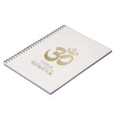 White & Gold OM Symbool YOGA Meditation Instructor Notitieboek (Linkerzijde)
