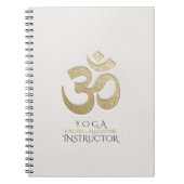 White & Gold OM Symbool YOGA Meditation Instructor Notitieboek (Voorkant)