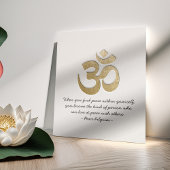 White & Gold OM Symbool YOGA Meditation Instructor Poster