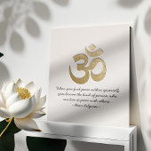 White & Gold OM Symbool YOGA Meditation Instructor Poster