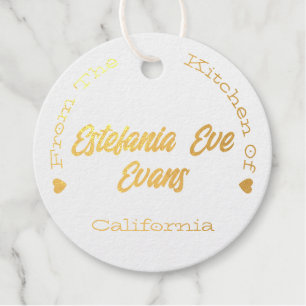 White Gold Paper Logo Signature Sjabloon Hart Bedankjes Labels