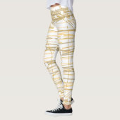 White Gold Pattern Leggings (Links)